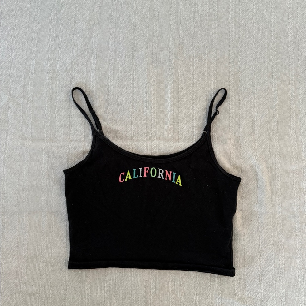 Black California Crop Top